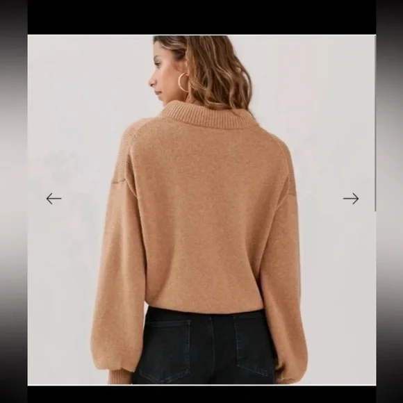 Something Navy Miranda Coil Neck Sweater In Camel Brown 
size XL - Picture 3 of 12